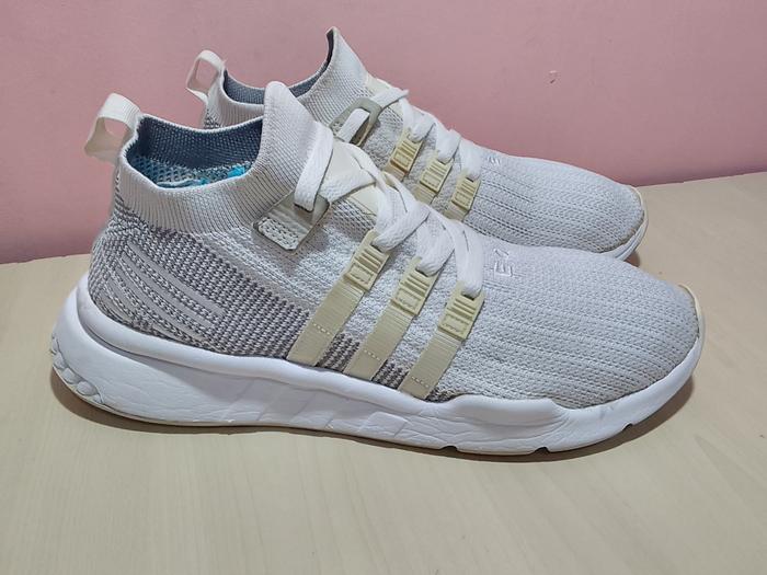 Support Adv Primeknit Adidas Eqt White Grey Men's Shoes Adidas EQT