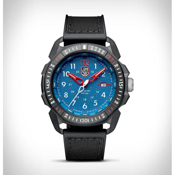 Jam Tangan Luminox Ice-sar Arctic Mens Watch Swiss Quartz Blue Dial Black  Strap Dive 1003