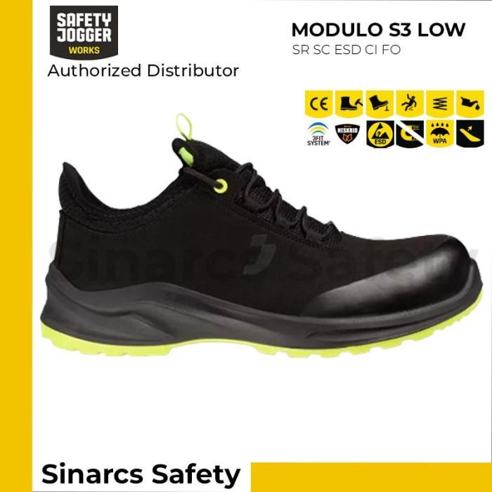 Gambar Sepatu Safety Jogger MODULO S3S Low - Black / Hitam - Size 39 dari goldakopi88 undefined Tokopedia