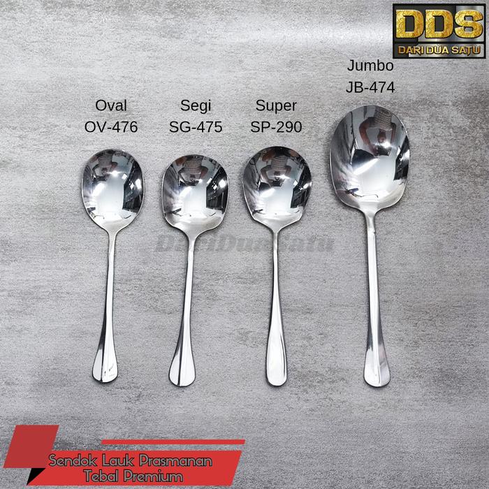 Gambar Sendok Lauk Prasmanan Serving Spoon Stainless Tebal Premium - Oval dari DariDuaSatu undefined Tokopedia