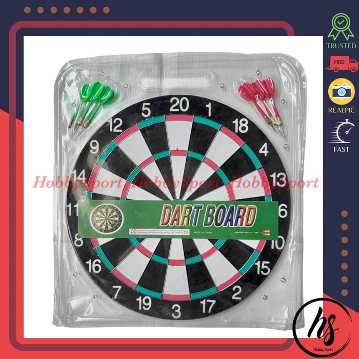 Gambar Dart Game Board 17 Inchi Dengan 6 Anak Papan Besar Tebal Bagus inch dari HobbySport undefined Tokopedia
