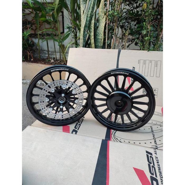 Gambar VELG RACING V ROSSI VENOM GALAXY PALANG 18+PIRINGAN 260MM MOTOR BEAT KARBU/BEAT ESP/BEAT FI/BEAT DELUXE/VARIO 110 KARBU/VARIO 110 FI/VARIO125/VARIO 150/GENIO/SPACY/SCOOPY KARBU/SCOOPY FI - Hitam p-18, Vario 125/150 dari Speed stores- undefined 2 Tokopedia