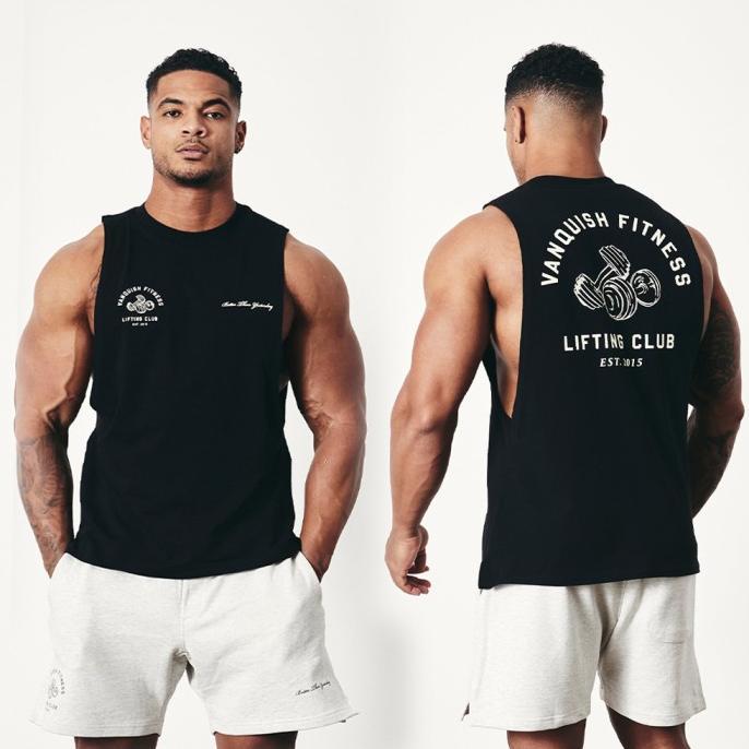 Gambar TANKTOP PRIA GYM VANQUISH FITNESS BX-8 TERLENGKAP% - Hitam, M dari toko calisa30 undefined Tokopedia