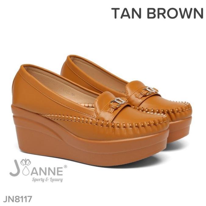 Gambar JOANNE High Heels Wedges Shoes Wanita JN8117 - TAN BROWN, 38 dari Celestial Core undefined Tokopedia