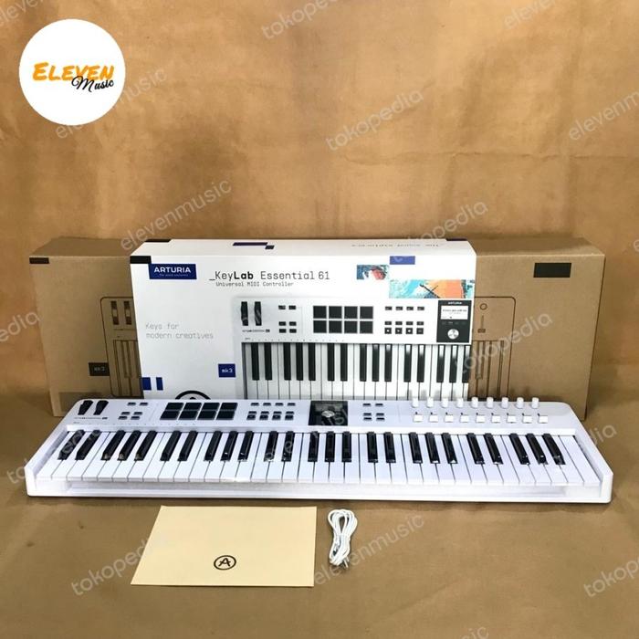 Gambar Arturia KeyLab Essential 61 MK III Keyboard Controller 61 Key MIDI Contoller - Putih dari Elevenmusic88 undefined Tokopedia
