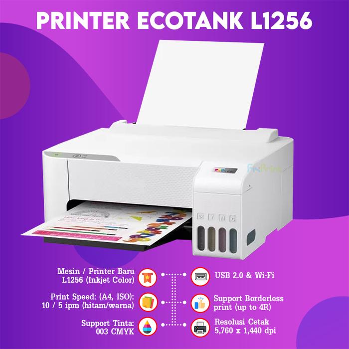 Gambar JKT Printer Epson L1250 L-1250 L 1250 L3211 L3210 L3216 WIFI GARANSI RESMI - L1256 WHT+Wifi dari FixPrint Indonesia undefined Tokopedia