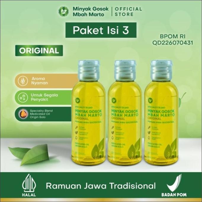 Gambar Hig Quality Minyak Urut Mbah Marto Solo Original Paket Isi 3 60Ml Baru Ramuan Jawa Tradisional - 3X 60ml Spray dari bugar badan ku undefined Tokopedia