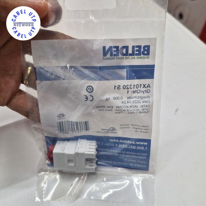 Jual BELDEN MODULAR KEYSTON JACK RJ45 CAT.6+ AX101320 S1 ORIGINAL ...