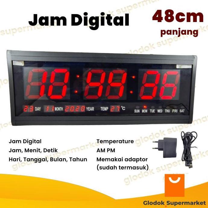 Gambar JAM DIGITAL LED BESAR KALENDER TEMPERATURE MEJA DINDING JUMBO CLOCK 4819 BARANG READY, JUMLAH SESUAI YANG ADA DI ETALASE - tanpa bubble dari Tepat Wakktu undefined Tokopedia