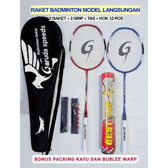 Gambar RAKET BULUTANGKIS BADMINTON SET LENGKAP GRATIS PACKING KAYU - 1taket+grip dari LapakBelanjaa undefined Tokopedia