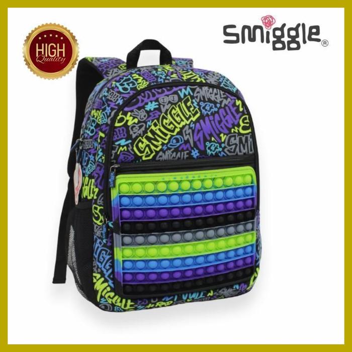 Gambar smiggle backpack tas ransel sd tas sekolah serbalaris88 high quality - pop it blue gre dari Kesya Mall Pedia undefined Tokopedia