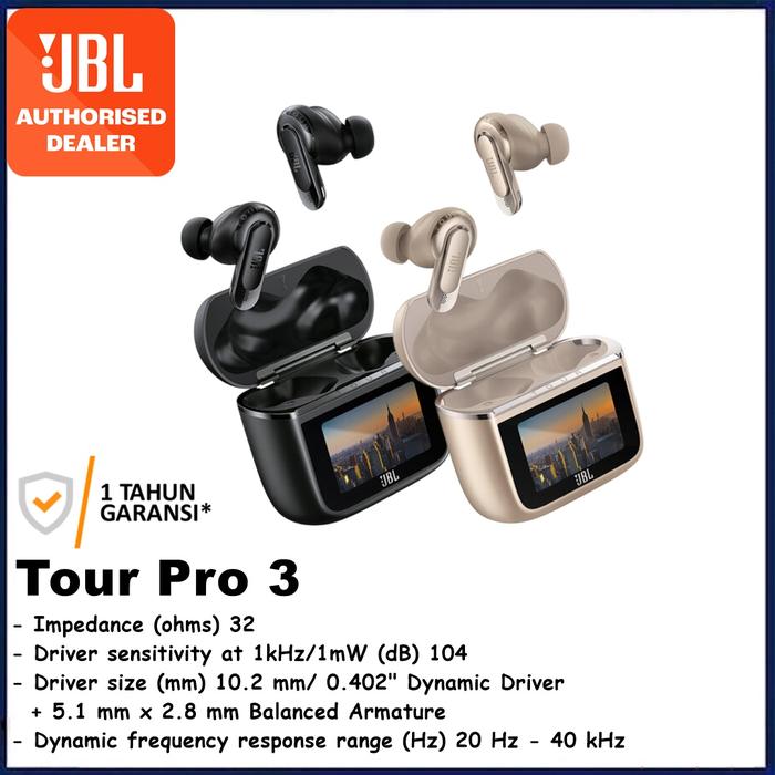 Gambar JBL Tour Pro 3 Pro3 True Wireless Noise Cancelling Earbuds with Smart Charging Case - Black dari ORIGINAL IT SHOP undefined Tokopedia