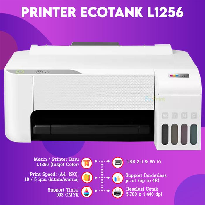 Gambar Epson EcoTank L1256 Printer WiFi Infus Eco Tank Similiar L1250 L3210 L3211 - L1256 WHT+Wifi dari FixPrint Indonesia undefined Tokopedia