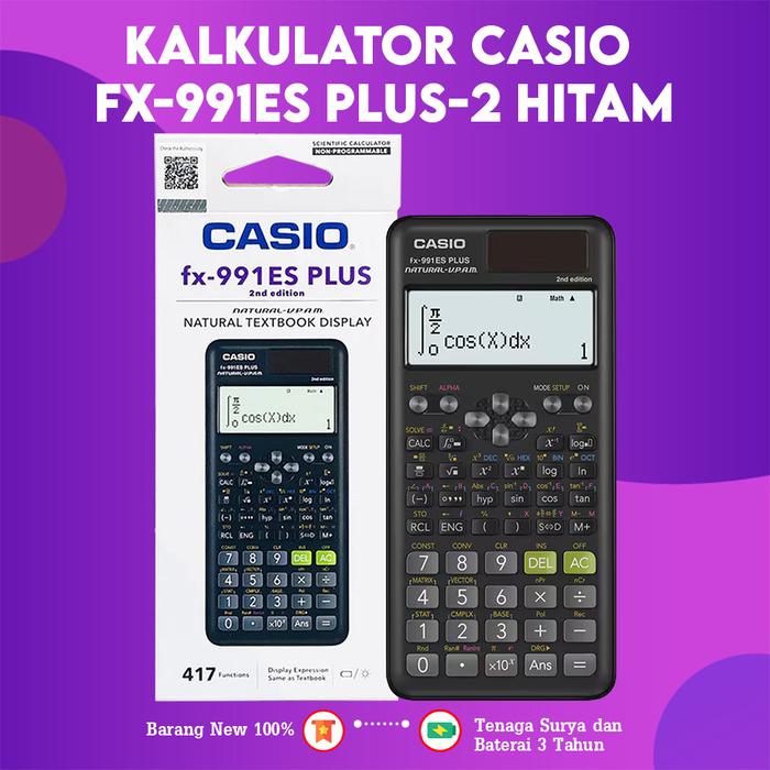 Gambar CASIO CALCULATOR FX 991 ES PLUS-2 - BLACK PINK BLUE Original kalkulator - Black dari FixPrint Indonesia undefined Tokopedia