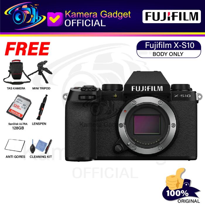 Gambar Fujifilm X-S10 Body Only Camera Mirrorless Fuji Film BO XS10 XS-10 - BODY ONLY, PAKET STANDAR dari Kamera Gadget Official undefined Tokopedia