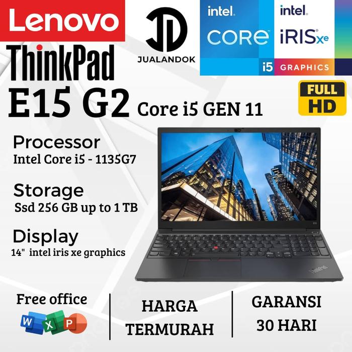 Lenovo ThinkPad E15 G2 Core i5 Gen 11 RAM 32GB SSD 1TB 15 inch  Series Business Windows 11 Pro RAM 16GB DDR4, SSD 512GB NVME