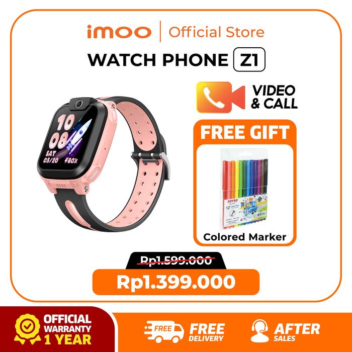 Gambar imoo WATCH PHONE Z1 BLUE WATERPROOF WatchPhone Video Call HD CAMERA SMARTWATCH JAM TANGAN ANAK GPS Watch Phone 4G SIM CARD - Z1 PINK dari Imoo Indonesia undefined Tokopedia