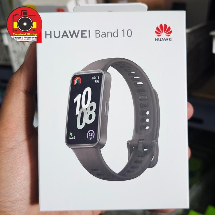 Gambar HUAWEI BAND 10 SmartBand Smartwatch Band10 Amoled Fitness Tracker resm - Polymer Black dari Thewisest Okesop undefined Tokopedia
