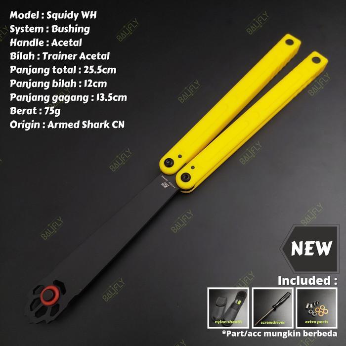 Gambar New Balisong Butterfly Knife Squiddy Wh Armed Shark High Quality - Yellow dari Aretha Store. undefined Tokopedia