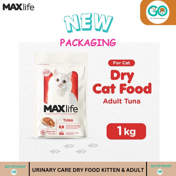 Gambar Maxlife Dry Food Kitten & Adult 1Kg - Makanan Kucing Urinary Support Kemasan Baru - Adult Tuna dari Go Petshop Store undefined Tokopedia
