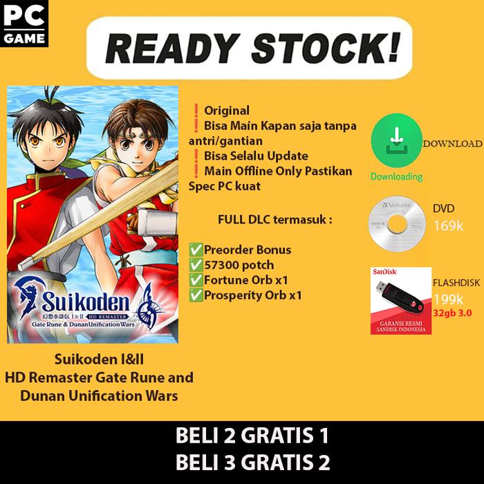 Gambar Suikoden I&II HD Remaster Gate Rune and Dunan Unification Wars / Suikoden 1 dan 2 PC Original - dvd DL15GB dari Steamkey undefined Tokopedia