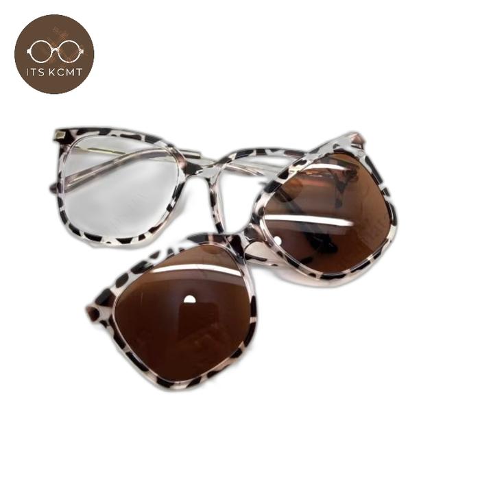 Gambar Kacamata clip on 95828 hits viral model kotak - Leopard, Bluechromic dari ITSKCMT undefined Tokopedia