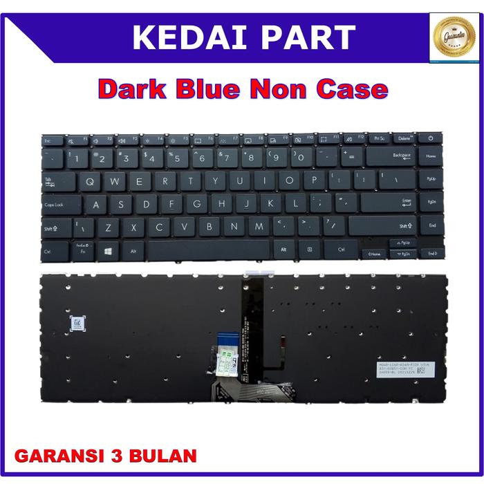 Gambar Keyboard Asus Zenbook 14 UX425 UX425E UX425EA UX425J UX425JA UX425QA U4700 U4700E Dark Blue With Case - Dark Blue dari KedaiPart undefined Tokopedia