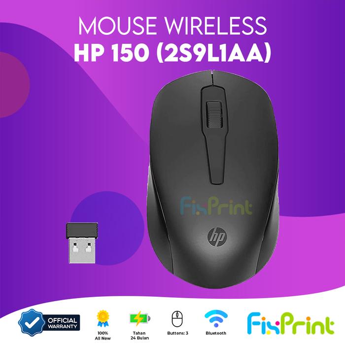 Gambar Mouse HP Wireless 150 Mouse HP Bluetooth 240 Mouse HP Z3700 Wireless Garansi Resmi Black Silver Red Lunar White Silver Sleek - HP 150 WIRELESS dari FixPrint Indonesia undefined Tokopedia