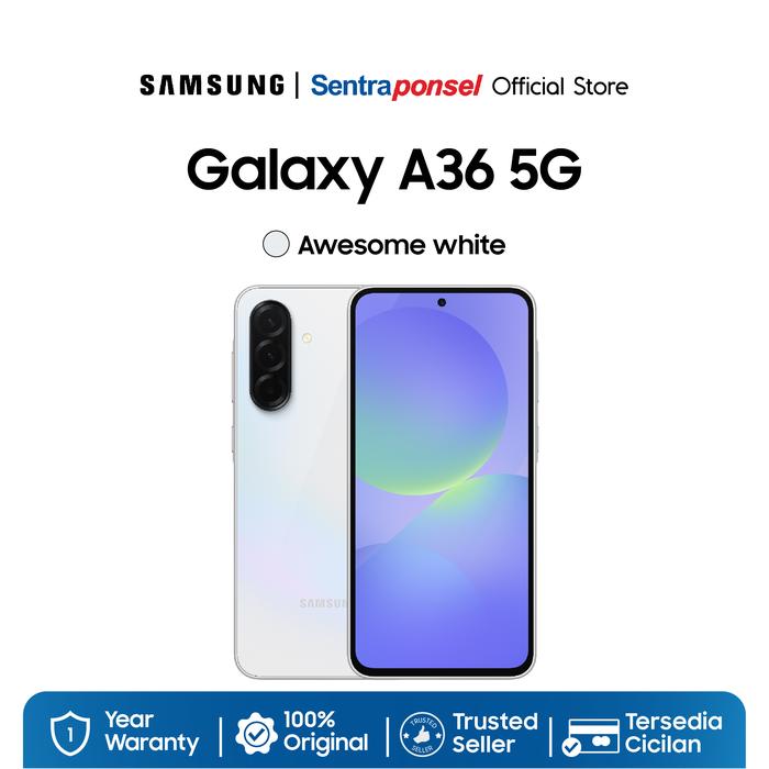 Gambar Samsung Galaxy A36 5G 8GB/128GB 8GB/256GB - Garansi Resmi - Awesome White , 8GB/256GB dari sentraponselofficial undefined Tokopedia