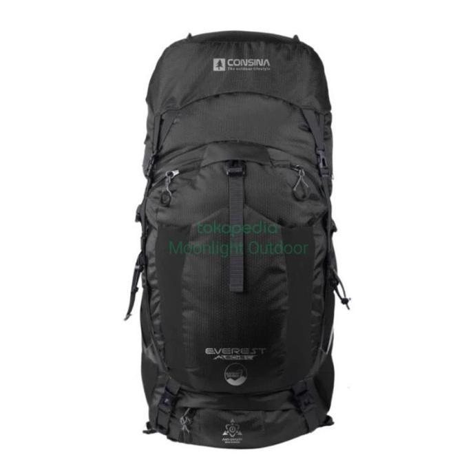Gambar (Termurah) Consina Everest 60+5L Expert Series Gen 3 Ransel Gunung New Revolution Bestseller - Black dari Fani Mhall undefined Tokopedia