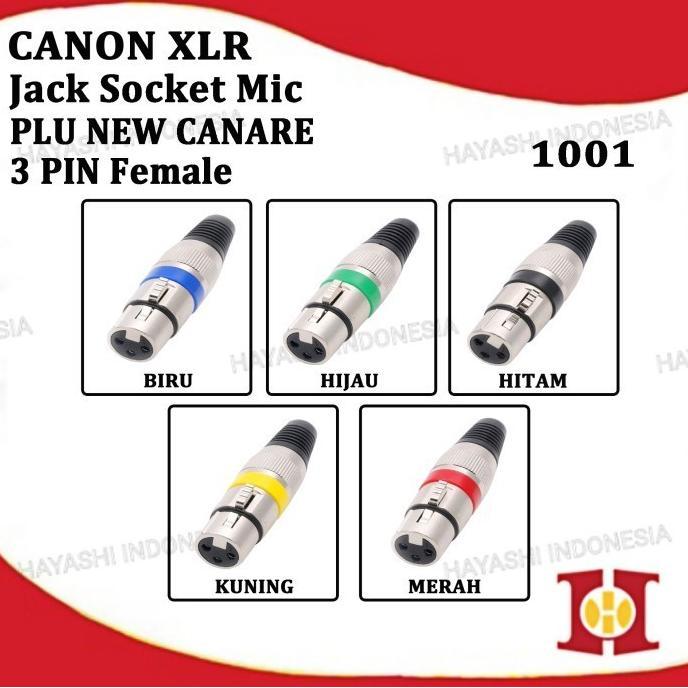 Gambar Soket Canon Canare XLR Plug Female Microphone Connector Konektor Mic - 1001 Merah dari SANCTUARY STAR undefined 4 Tokopedia