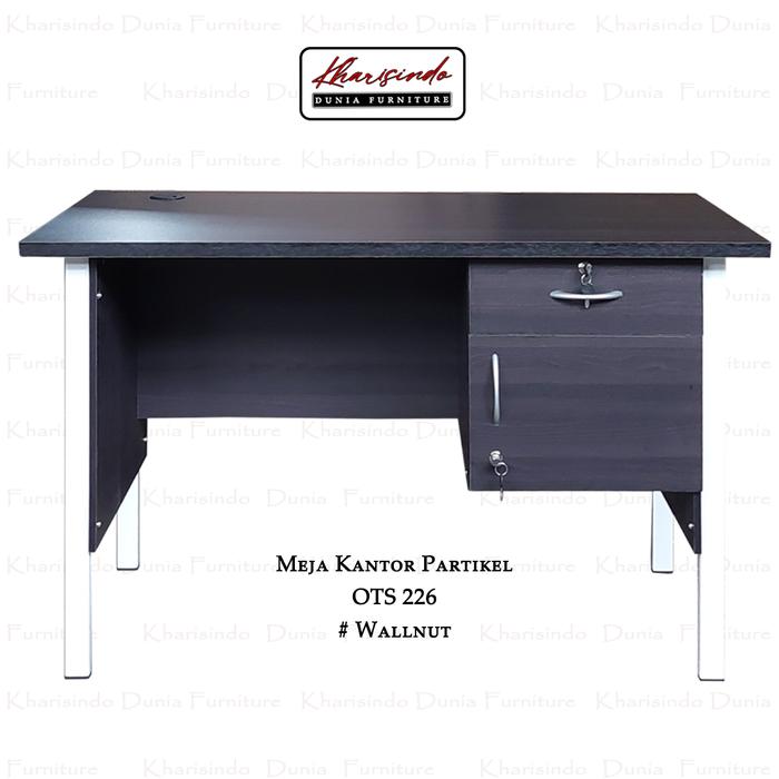 Gambar Meja Kantor / Meja Staff / OTS 328 - OTS 226 / Bahan Partikel / Kaki Besi - OTS 226 Walnut dari Kharisindo Dunia Furniture undefined Tokopedia