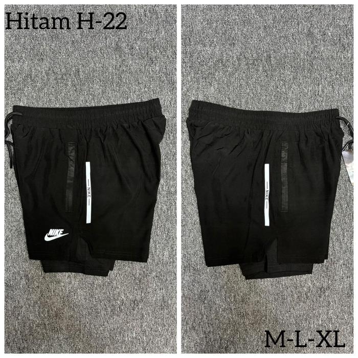 Gambar Celana Pendek Olahraga Lari Gym Jogging Pria Running - Hitam, L dari Sandy Sport99 undefined Tokopedia