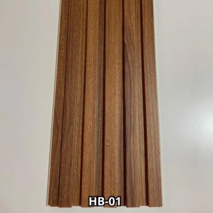 Gambar WPC WOOD WALL PANEL dekor dinding kayu / Wood panel PVC  / kisi kisi kayu panel 290 cm HB - HB 01 dari sayainkshop undefined Tokopedia
