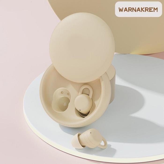 Gambar STOK READY!!! TNW X68 Wireless Headset Sleepbuds Bluetooth Earphones Mini Invisiable Sleeping Mini Earbuds In-Ear TWS Headphones Noise Reduction - Warnakrem dari SUBARU INDO undefined Tokopedia