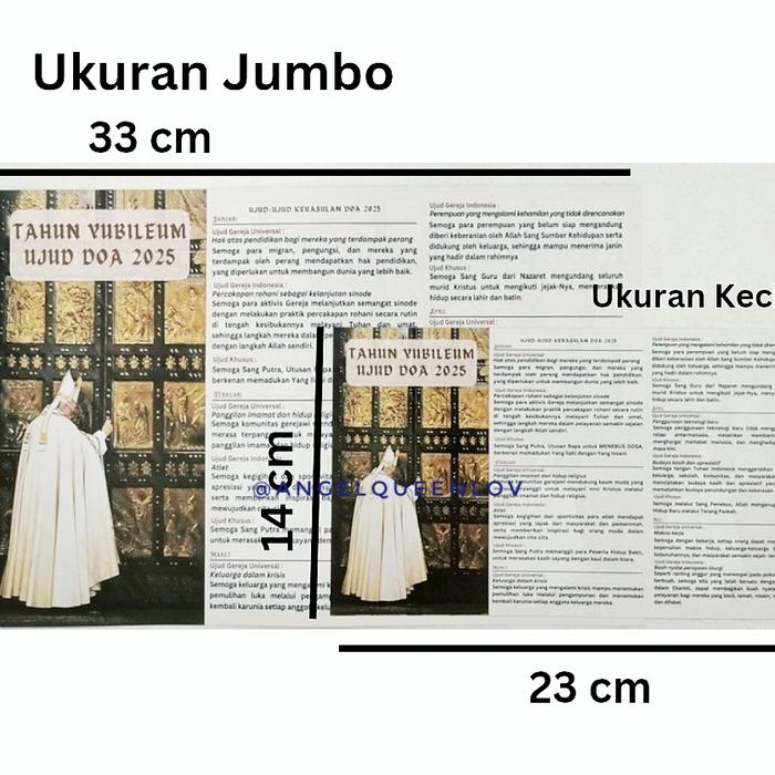 Gambar Lembar Ujud Doa Tahun Yubileum 2025 / Ujud Doa Keradulan 2025 - jumbo dari angelqueenlov3 undefined Tokopedia