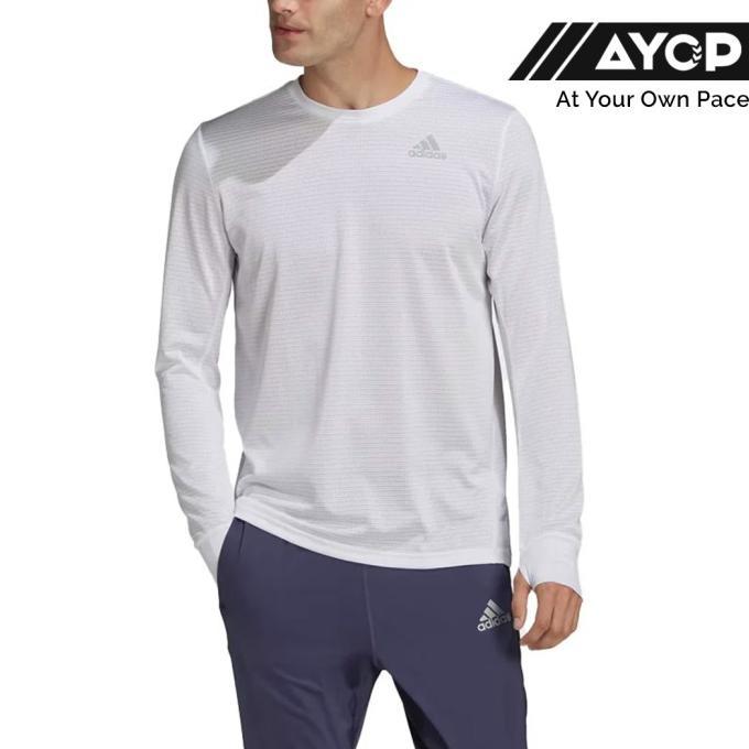 Gambar New Product - Adidas Own The Run Men’S Running Long Sleeve T-Shirt - White/Reflective Silver Glamful- - S dari Glamful- undefined Tokopedia