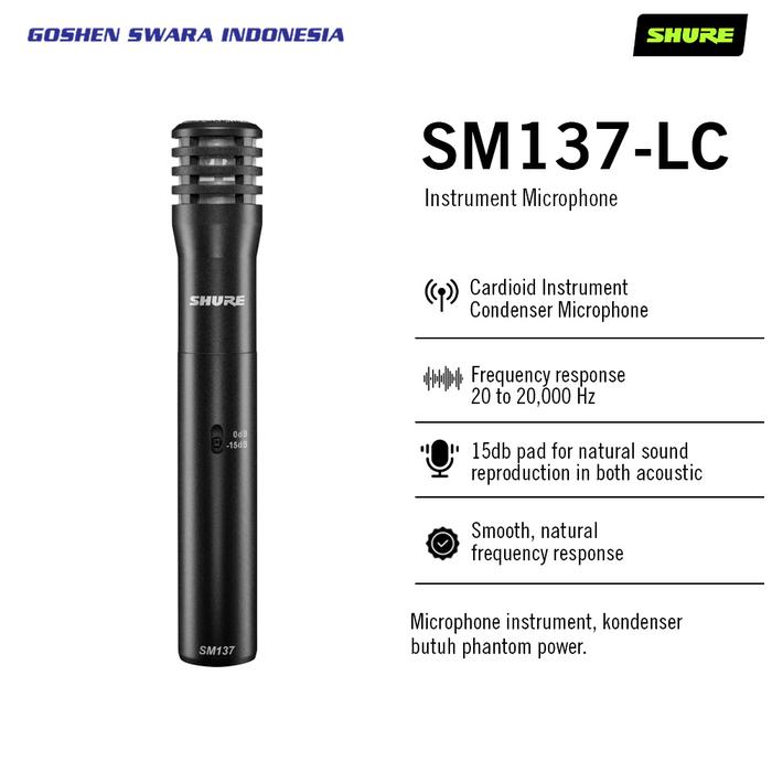 Gambar Shure SM137-LC condenser instrument microphone dari Goshen Swara Official undefined Tokopedia