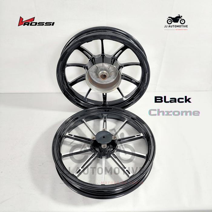 Gambar Velg VRossi Venom Kuma Vario 110 Beat Vario 125/150 R14 185/215 Not Kingspeed - Black Chrome, Vario 125/150 dari JJ Automotive undefined Tokopedia