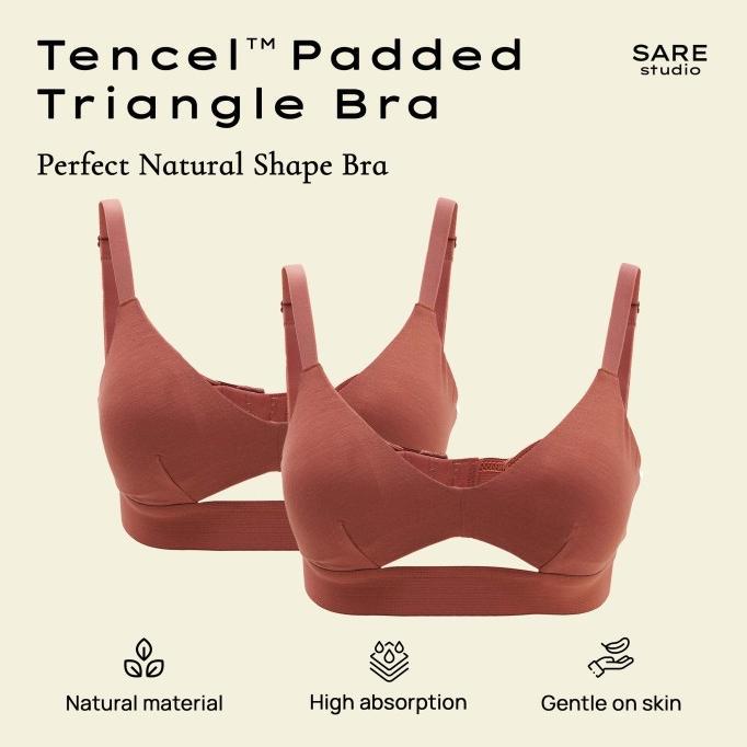 Gambar INSTAN BRA - SARE STUDIO PADMA PADDED TENCEL TRIANGLE BRA - BH - 2 PCS LARIS - Rosewood, S dari VIOLET SKIN undefined Tokopedia