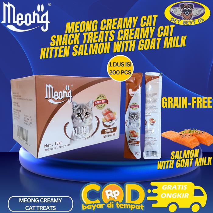 Gambar Meong Creamy 15gr 1dus isi 200pcs Snack Kucing / Cats Treats / Creamy Treat / Makanan Kucing Snack Murah Meriah Import - KITTEN SALMON dari PETBEST 85 undefined Tokopedia