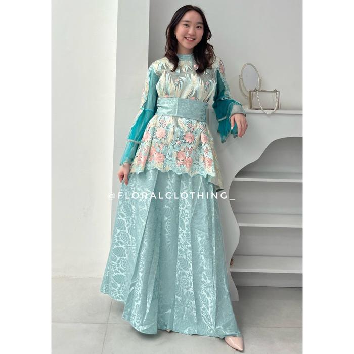 Gambar Gamis Lebaran Mewah/Dress Maxi Korean Style/Dress Kondangan Mewah - Mint dari Galeri Baju Wanita undefined Tokopedia