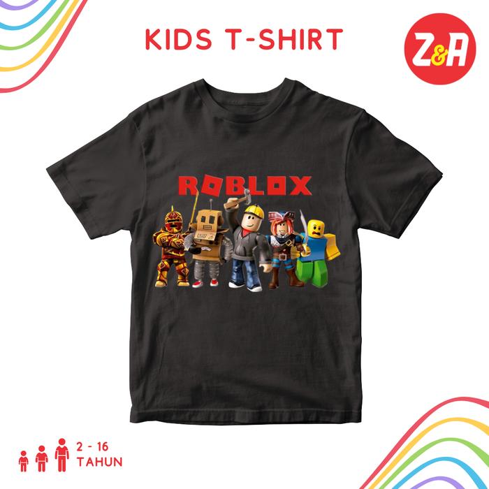 Gambar Kaos Anak ROBLOX | Baju Atasan Anak Lengan Pendek Motif Roblox| Tshirt Anak Laki-Laki dan Perempuan Usia 2 Sampai 16 Tahun Terlaris | Pakaian Anak Kartun Builderman, Guest, Noob, Bacon Hair, John Doe, Denis, The Overseer  | T-Shirt Anak Cotton Combed - Hitam, S dari ZnA.Shop undefined Tokopedia