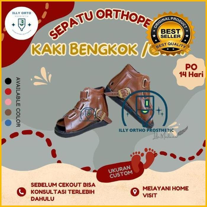 Gambar Sepatu Orthopedi Khusus Ctev/ Kaki Bengkok/Kaki Pengkor/Sepatu Club Foot/Sepatu Koreksi Jalan Anak/Sepatu Metode Ponseti/Sepatu Kaki Intoeing/Sepatu Kaki X Dan O( Panjang Telapak 9,10,11,12,13,14,15,16 Cm ) New 100 % Original - Coklat, 12 CM dari Sterils shop undefined Tokopedia