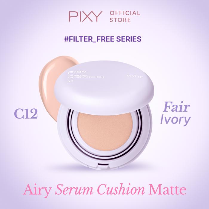 Gambar PIXY #Filter_Free Airy Serum Cushion Matte - C12 Fair Ivory dari Pixy Official Store undefined Tokopedia