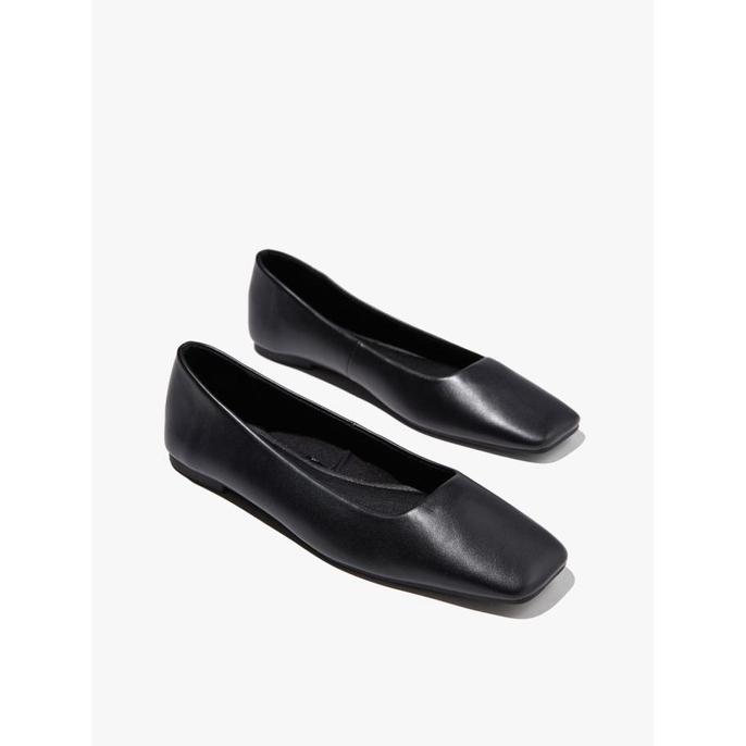 Gambar RUBI - Flat Shoes Wanita - Square Toe Ballet - BLACK PU - BLACK PU, 35 dari ZF Colletion undefined Tokopedia