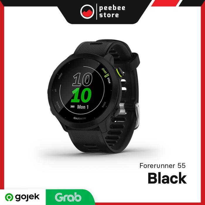 Gambar GARMIN Forerunner 55 Jam Tangan Lari GPS Original Dengan Garansi TAM 2 Tahun - BLACK PROMO dari Peebee Store undefined Tokopedia