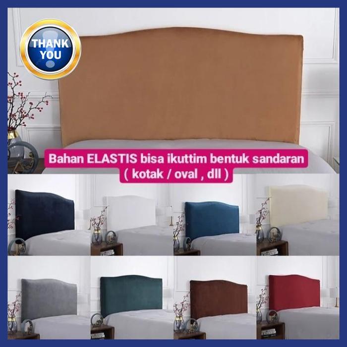 Gambar cover headbord sarung sandaran kepala tempat tidur penutup dipan best quality - 120cm, light cofee dari Ria Stores Pedia undefined Tokopedia