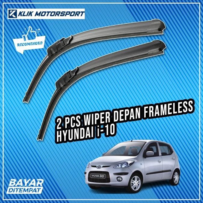 Gambar Wiper Hyundai i10 2007 - 2014 / Wiper Mobil Frameless - 1 Set Depan - 2007 - 2014 dari variasi kendraan 009 undefined Tokopedia