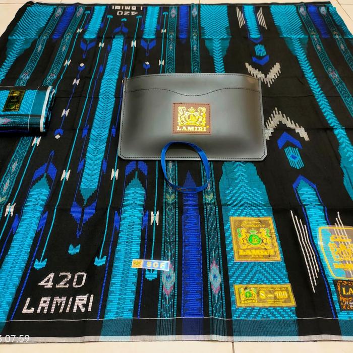 Gambar SARUNG LAMIRI TIPE SGF JAHITAN TENGAH BENANG DOBLE 420 FULL SUTRA - 4 dari Sarung Santri Official undefined Tokopedia